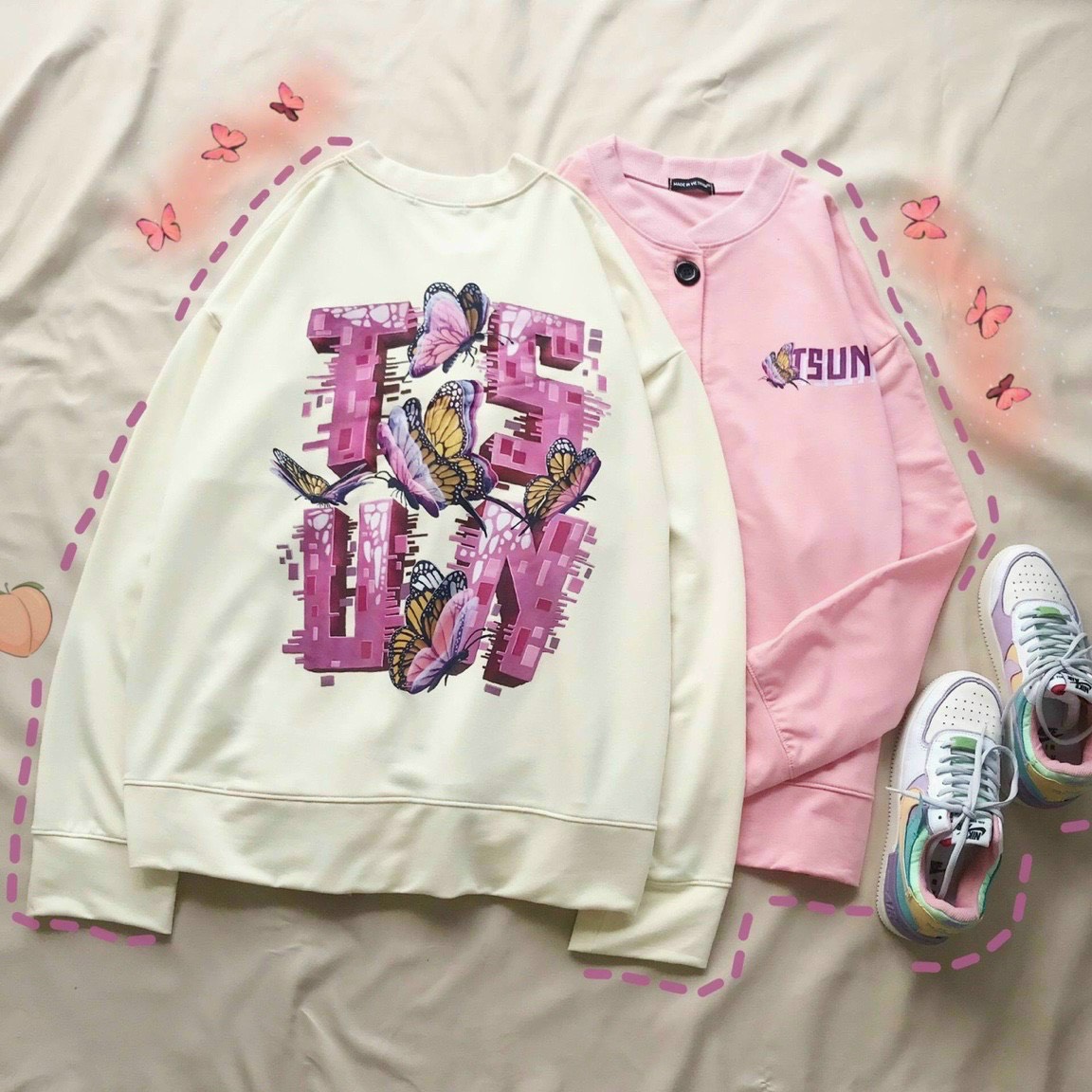 Khoác bomber nỉ nút