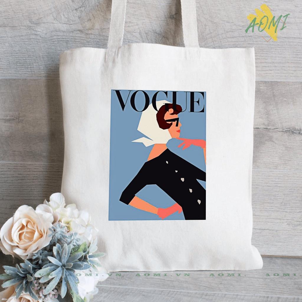 TÚI VẢI ĐEO VAI TOTE CANVAS BAG CÓ KHÓA KÉO SIZE LỚN 33x38cm PHONG CÁCH CÁ TÍNH HOT TREND NHIỀU MẪU 3158 Store