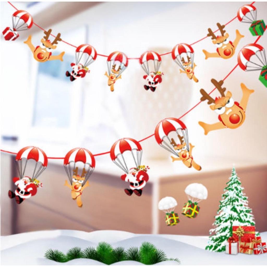 DÂY CỜ GIẤY TREO CHỮ MERRY CHRISTMAS DÀI 2m5 PHỤ KIỆN TREO TRANG TRÍ NOEL NGÀY LỄ GIÁNG SINH