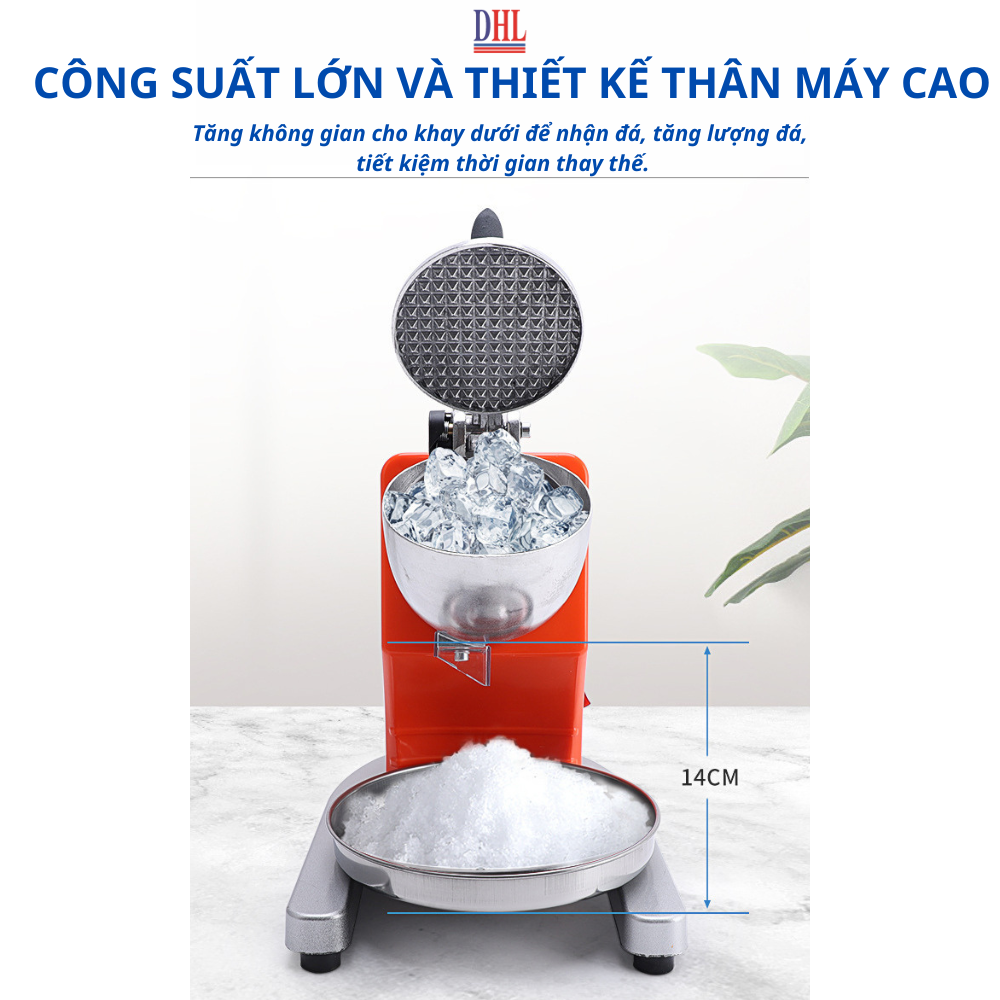 Máy xay đá tuyết, Máy bào đá 2 lưỡi, 2 nắp cao cấp Mitomo MBD-600 MAX- Hàng chính hãng