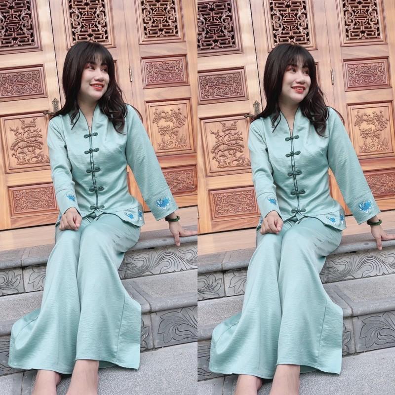 ĐỒ LAM ĐI CHÙA # Bà Lai Tim Vải Lụa # Quần Áo Nữ # Đồ Bộ Nữ