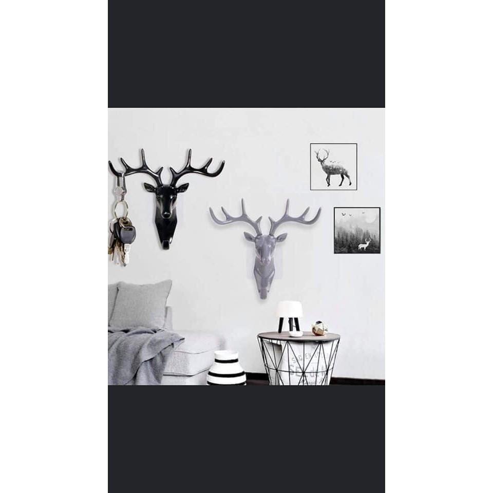 Móc Treo Đồ-Móc Treo Đồ Dán Tường Hình Sừng Hươu Độc Đáo
