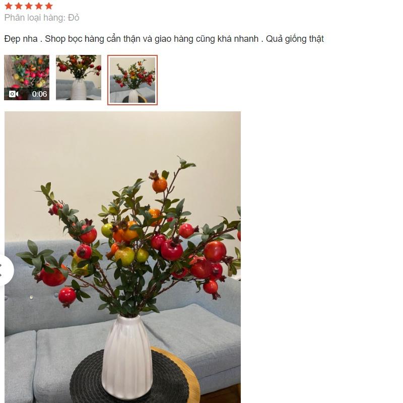 Hoa Giả - Cành Lựu giả 80cm trang trí nhà cửa sang trọng, mang lại sự may mắn