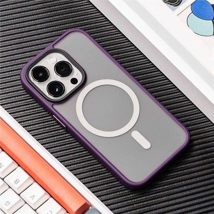 Ốp lưng chống sốc cho iPhone 12 13 14 Pro / Pro Max hỗ trợ sạc từ tính hiệu Likgus PC Ultra-thin Frosted Magnetic Case - Hàng nhập khẩu