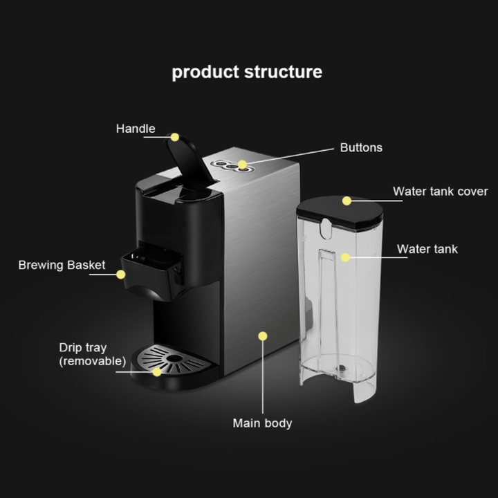 Máy pha cà phê 3 trong 1 thương hiệu DSP KA3046 - HÀNG NHẬP KHẨU