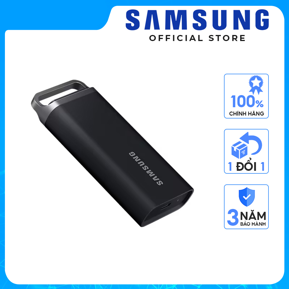 Ổ cứng di động Samsung SSD T5 EVO USB 3.2 Gen 1 2 TB, Tốc độ đọc/ghi 460MB/s, Tương thích Mac, PC, Laptop Hàng chính hãng