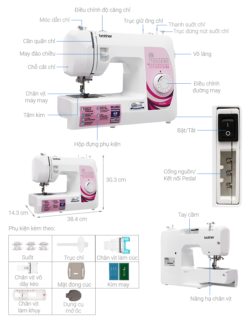 Máy May Brother GS-2500 (52W) - Hàng chính hãng