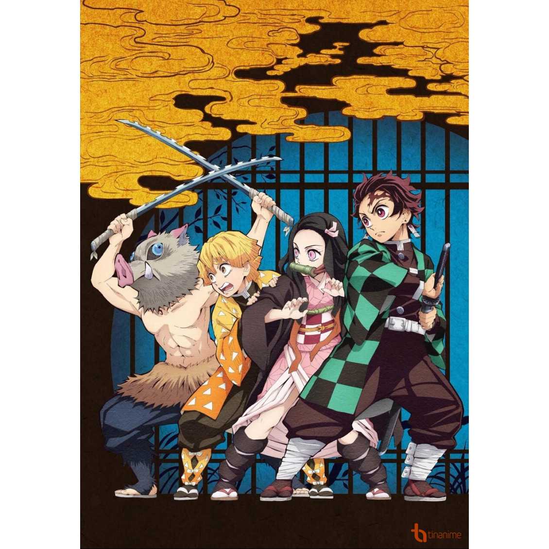 Tranh Poster kimetsu no Yaiba A4 combo 10 tấm khác nhau