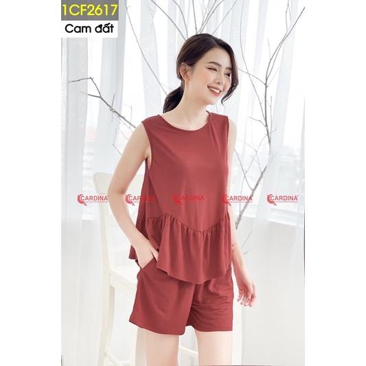 Đồ Bộ Nữ  Sát Nách Lượn Gấu Chất Cotton Thoáng Mát, Siêu Nữ Tính -1CF26