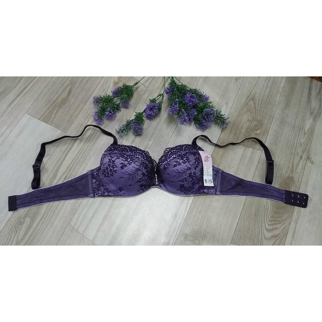 Áo lót nữ nâng ngực Bonbon 35117, ren toàn bộ quả, mút dày