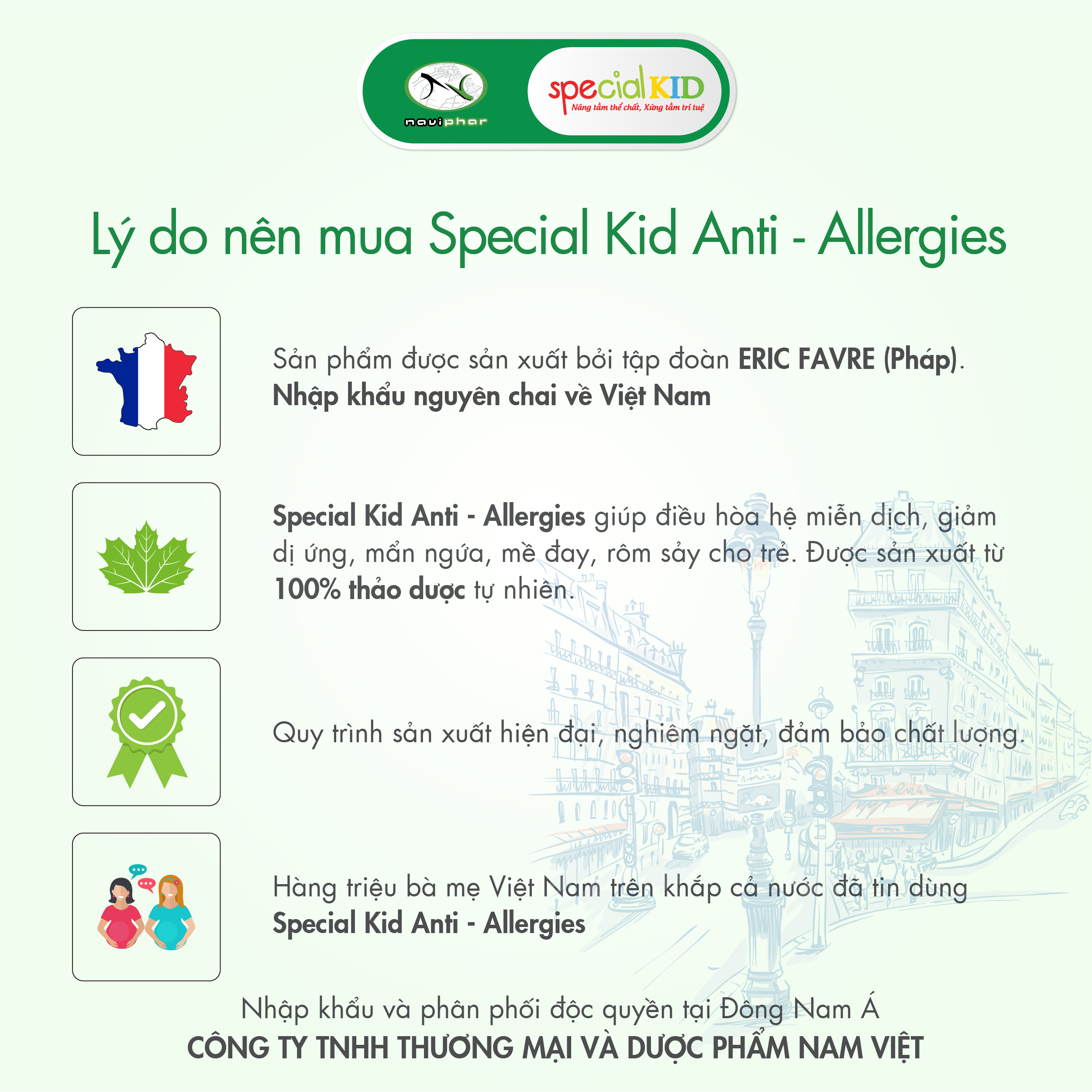 TPBVSK Special Kid Anti-Allergies - Hỗ trợ làm giảm các triệu chứng của dị ứng mẩn ngứa, nổi mề đay