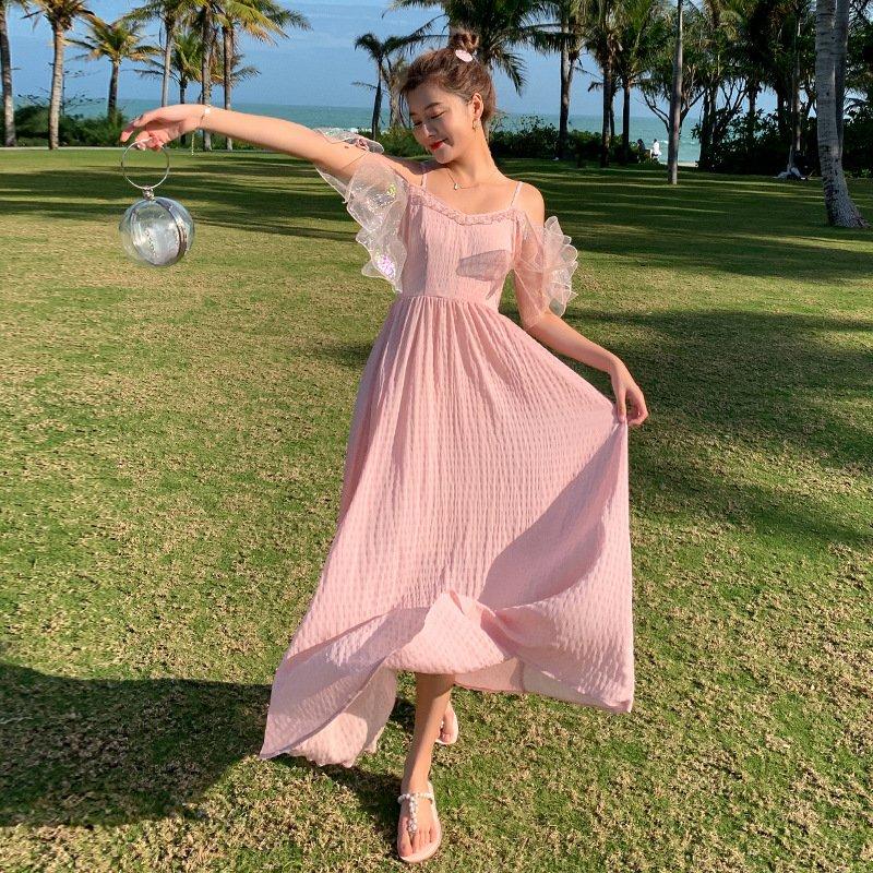 Đầm Dài Đi Chơi LABELLE Màu Nude MX32