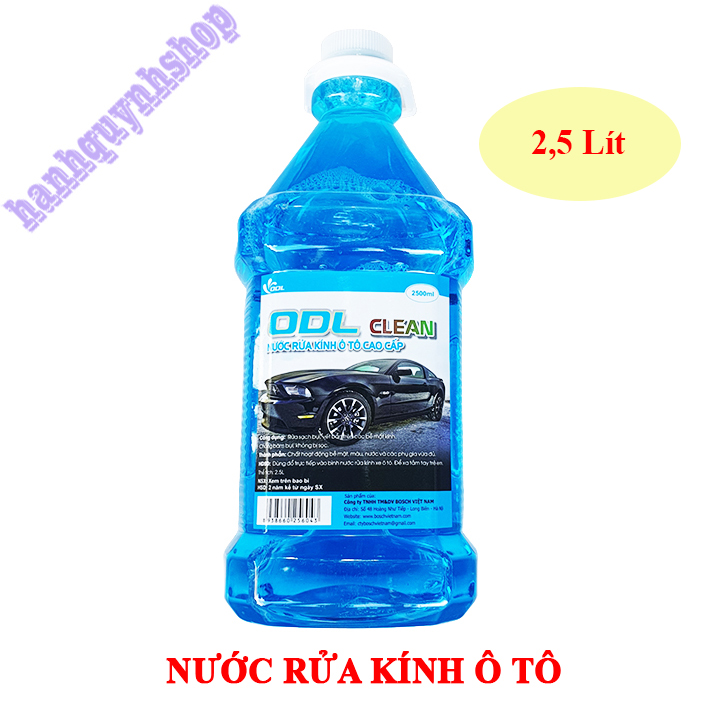 Nước rửa kính ô tô cao cấp can 2,5 lít