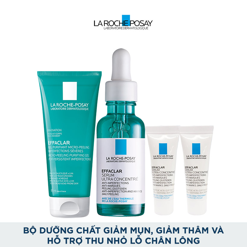 Bộ dưỡng chất giảm mụn, giảm thâm và hỗ trợ thu nhỏ lỗ chân lông La Roche-Posay Effaclar Serum