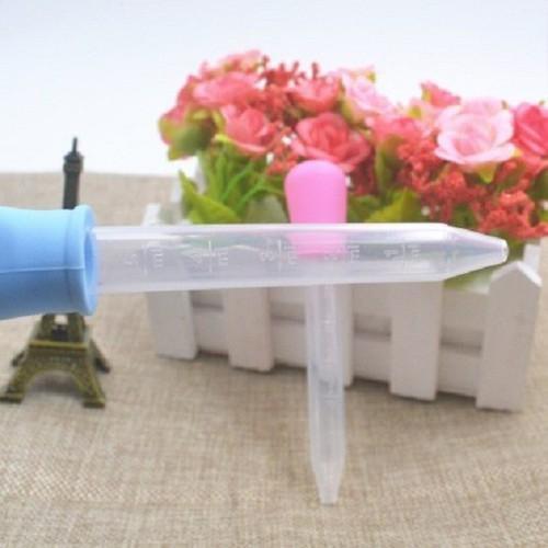 Combo 5 Ống Hút Sữa Cho Bé Lười Ty Bình, Ống Bón Thuốc 5 ml Tiện Dụng