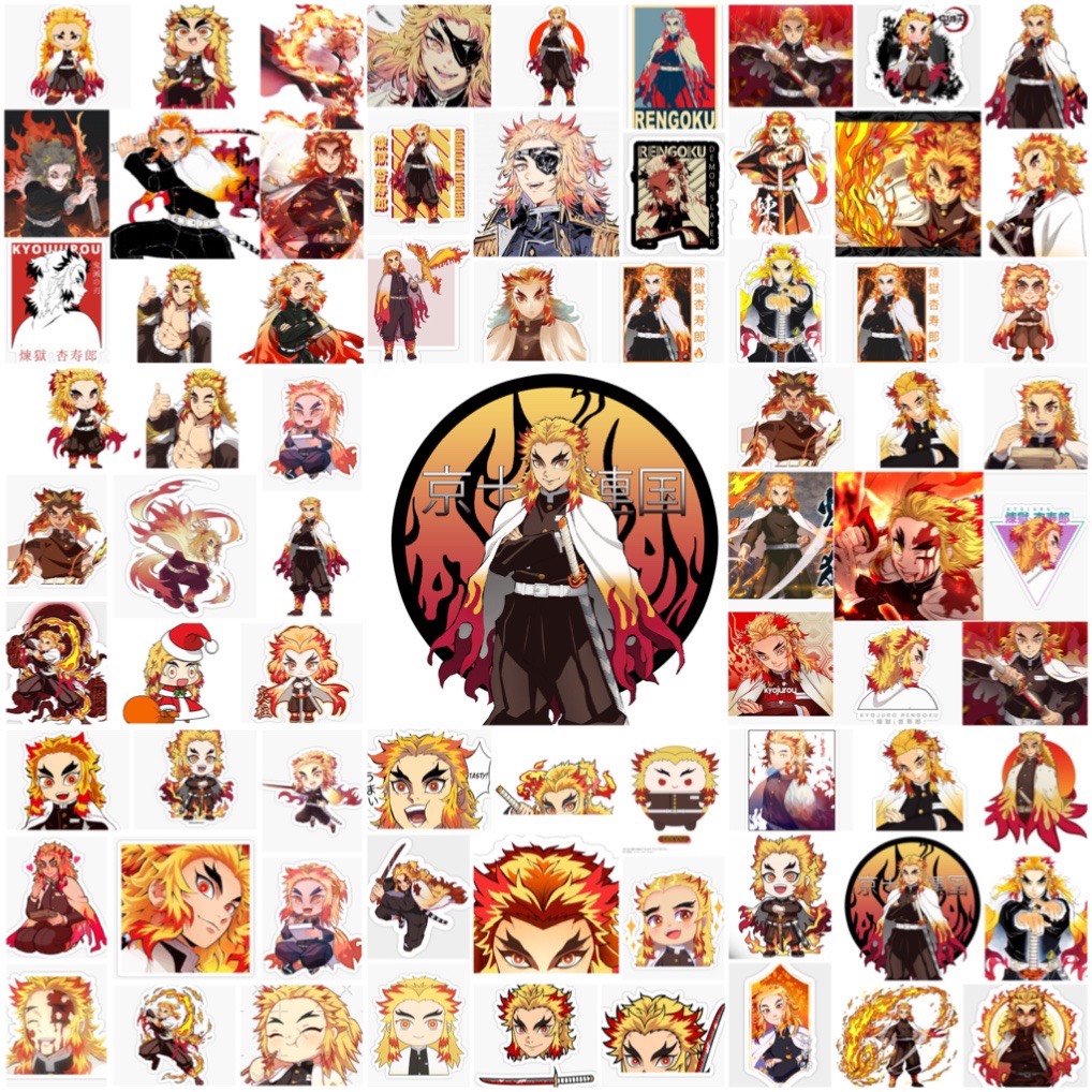 Set 60 Sticker Rengoku Kyoujurou-Kimetsu no Yaiba