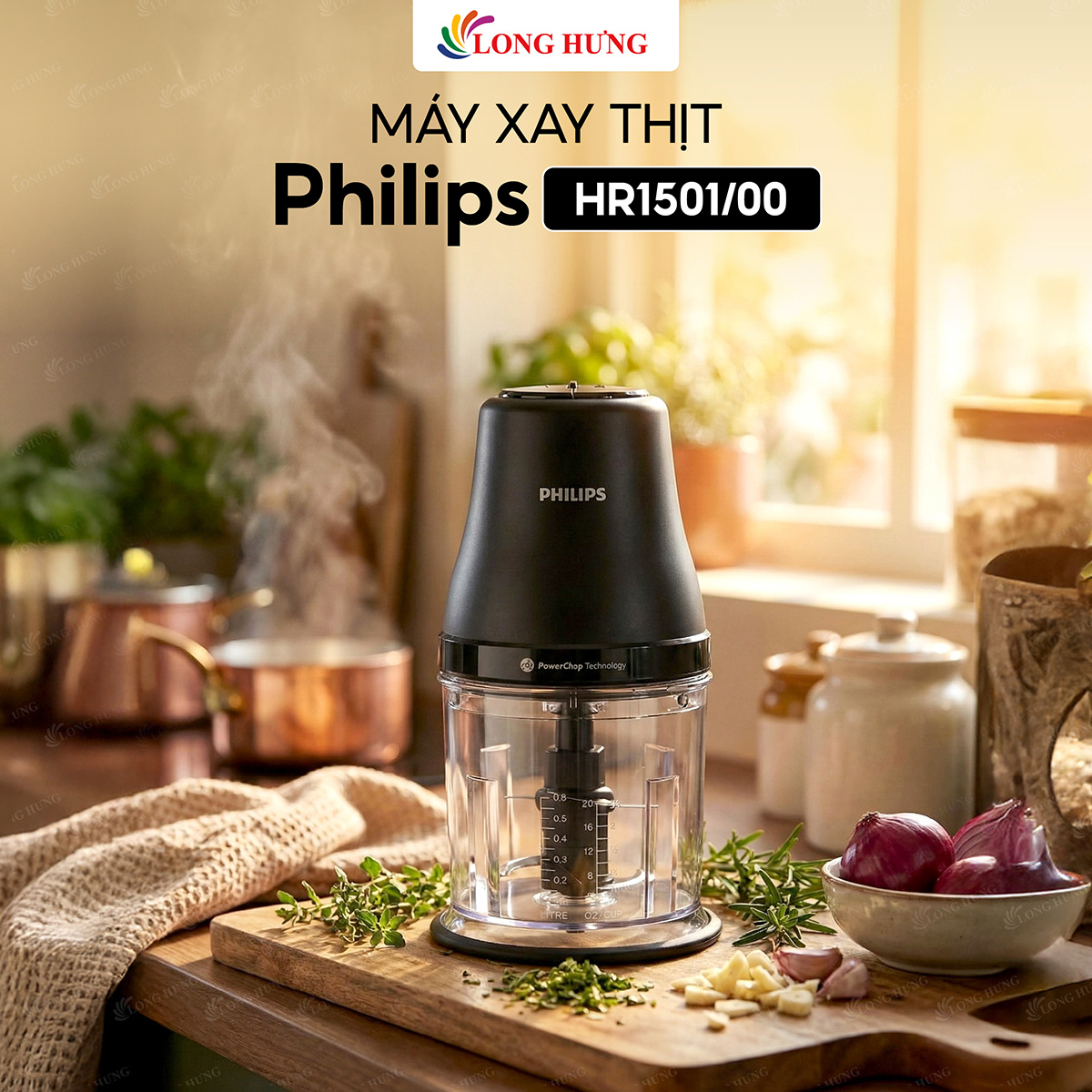 Máy xay thịt Philips HR1501/00 - Hàng chính hãng