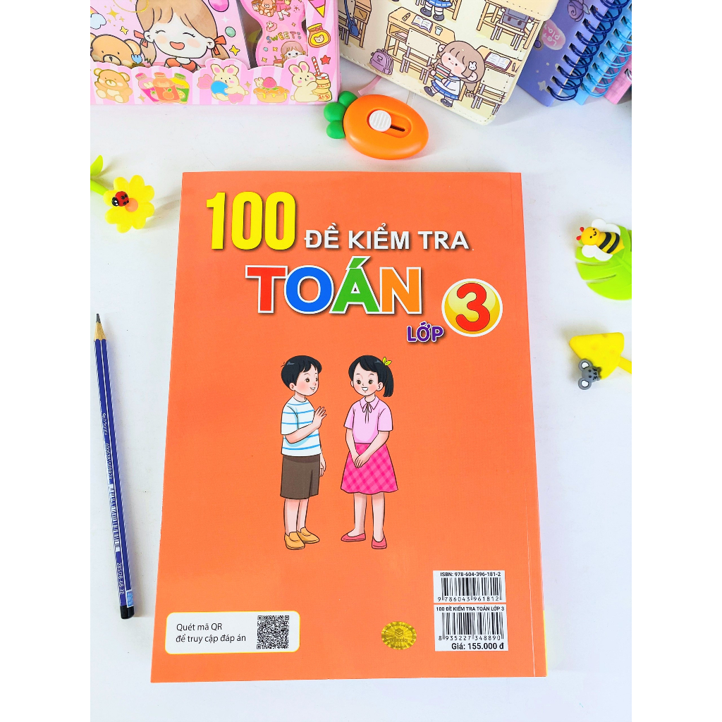 Sách - 100 Đề Kiểm Tra Toán Lớp 3 - Biên soạn theo chương trình GDPT mới - ndbooks