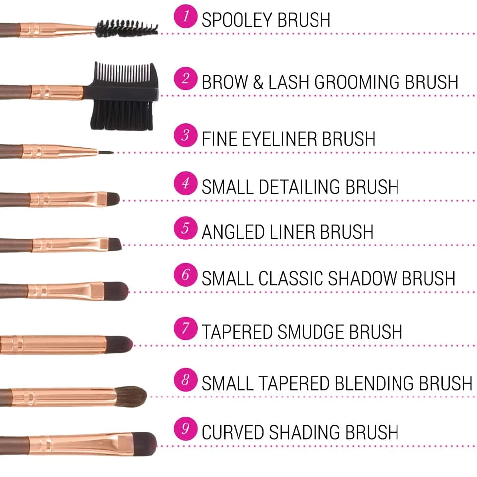 Bộ cọ trang điểm Bh Cosmetics Rose Gold 15 Piece Brush Set With Holder