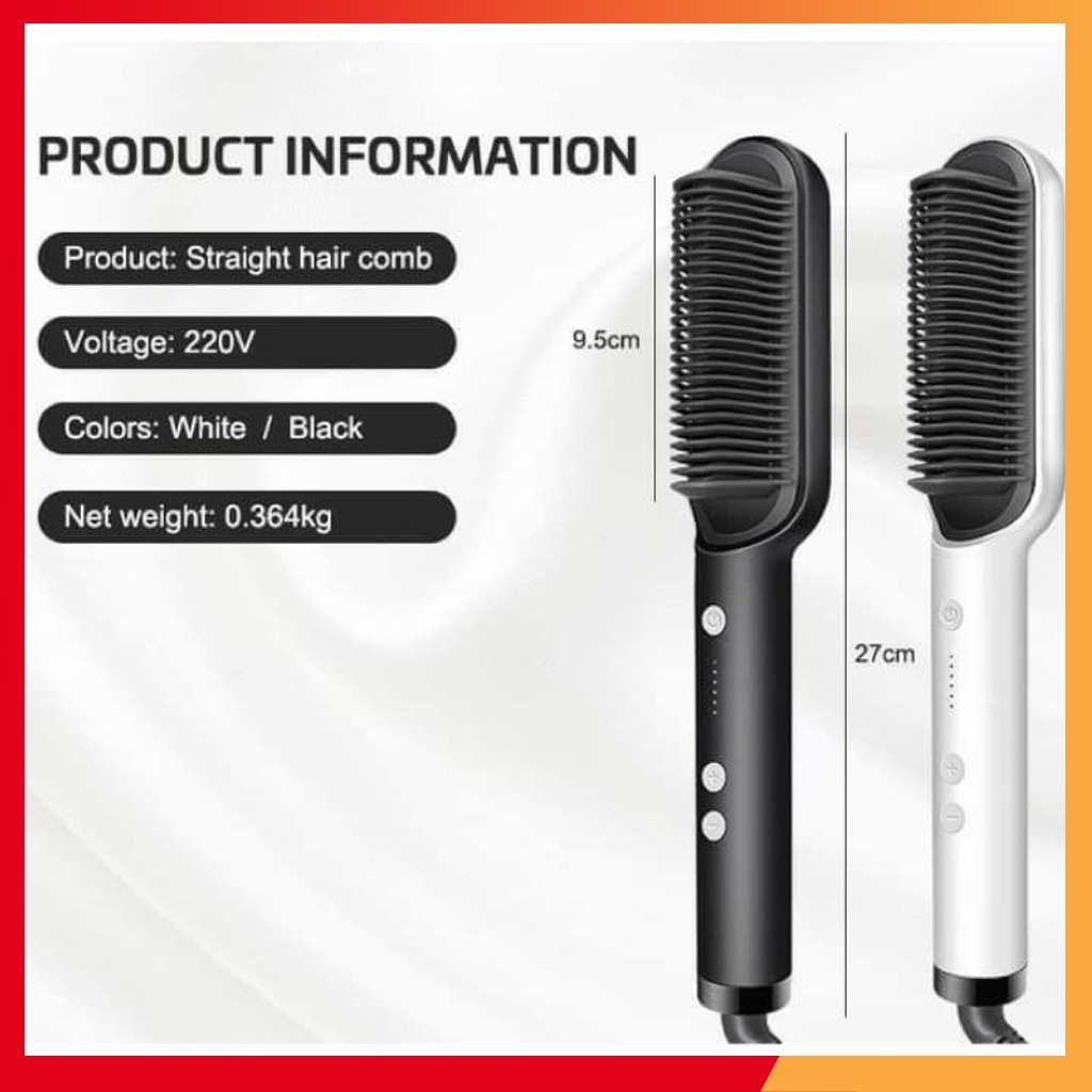 Lược điện chải tóc thẳng tạo kiểu tóc phù hợp - LƯỢC ĐIỆN TẠO KIỂU TÓC 4 in 1 ĐA NĂNG DƯỠNG TÓC BÓNG MƯỢT