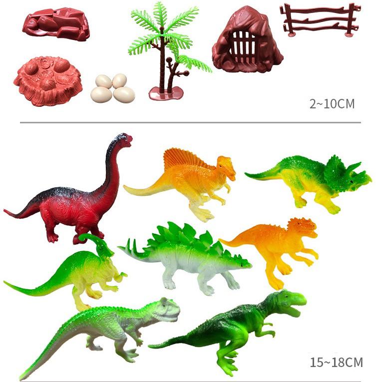 Hộp đồ chơi mô hình Khủng Long 16 chi tiết (5-17 cm) New4all Dinosaur Century bằng nhựa đặc cho bé