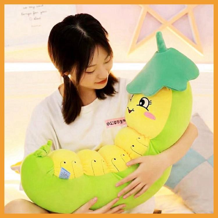 Gấu Bông Sâu Đậu - Thú Nhồi Bông Sâu Đậu Cao Cấp 100% là bông gòn 3D - Siêu mềm mịn SM744