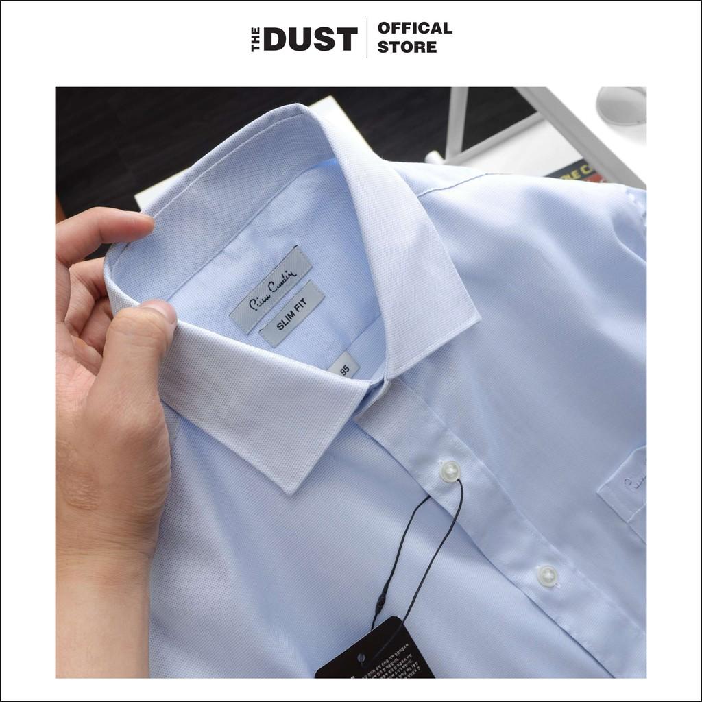 Áo sơ mi nam ngắn tay trơn cổ bẻ basic Pire Cadin NT - form slim fit chất vải cotton lụa cao cấp chống nhăn - THE DUST