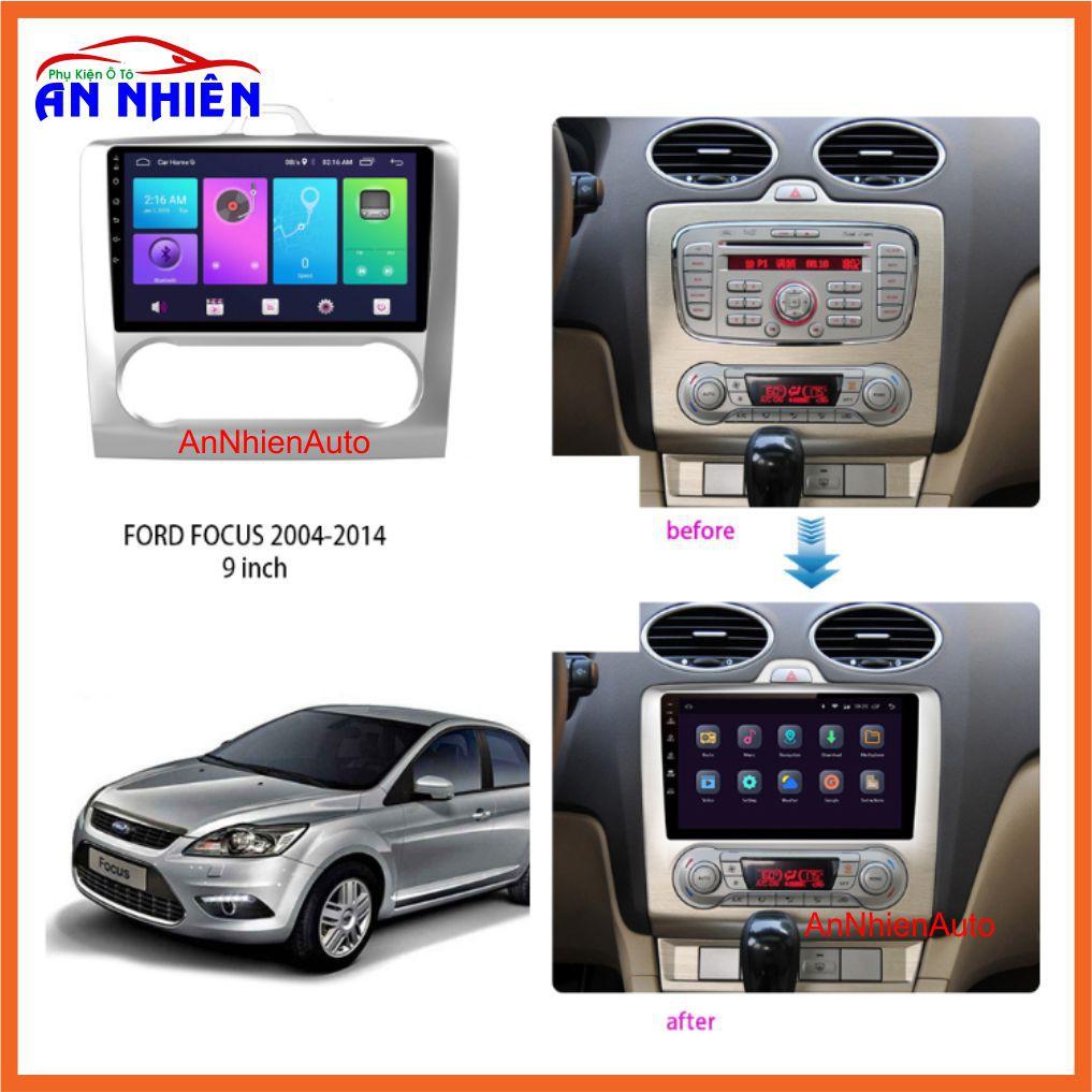 Màn Hình 9 inch Cho Xe FORD FOCUS 2005-2012, Đầu DVD Android Tiếng Việt Kèm Mặt Dưỡng Giắc Zin Xe FOCUS