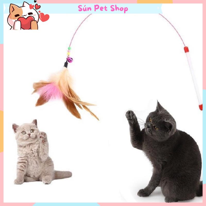 Đồ chơi cho mèo - Gậy cần câu cá cho mèo cưng