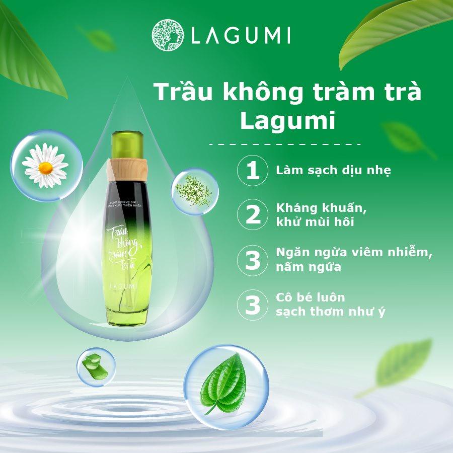 Set 2 chai Dung dịch vệ sinh phụ nữ Lagumi trầu không tràm trà 100ml