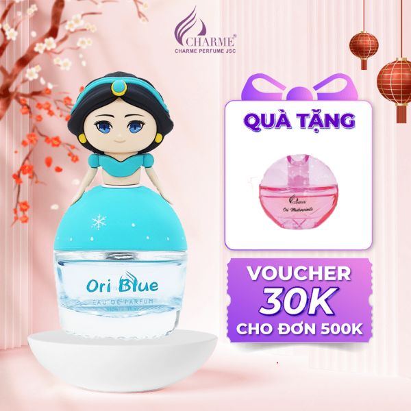 Nước hoa trẻ em, Charme Ori Blue, cho bé gái, nhóm hương hoa cỏ và trái cây, nhẹ nhàng, năng động, 30ml