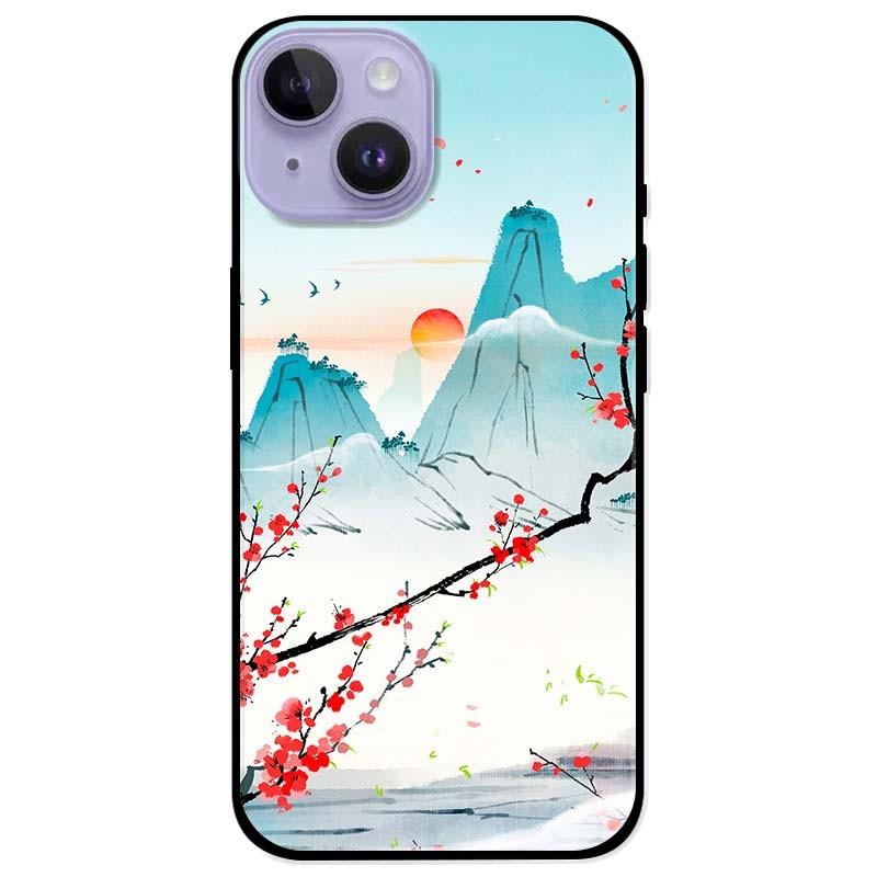 Ốp lưng dành cho Iphone 14 - Iphone 14 Plus - Iphone 14 Pro - Iphone 14 Pro Max - Núi Hoa Đỏ