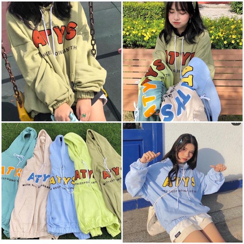 Hoddie nhiều màu ATYS full màu unisex from thụng nỉ ngoại xinh
