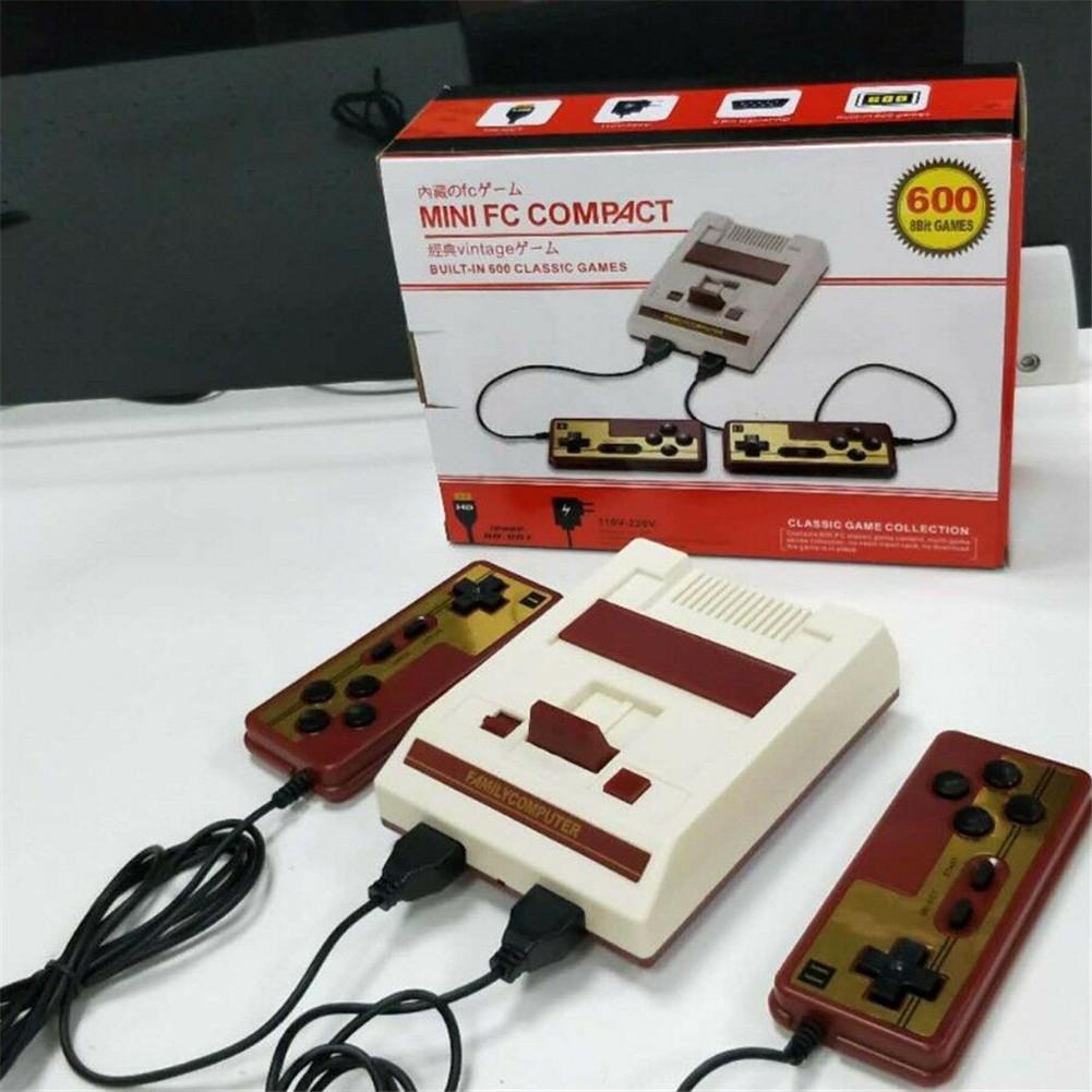Mini FC Compact Built In 600 Classic Games 8Bit HDMI TV Game Console