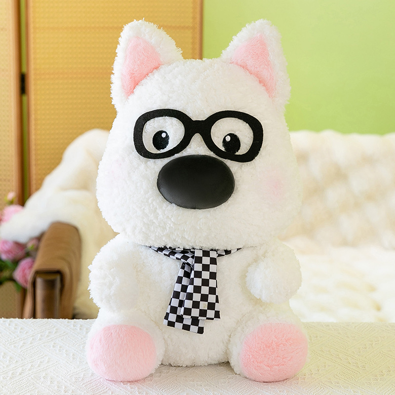 Gấu bông chó đeo mắt kính cute siêu mềm, chó giáo sư tiến sĩ dễ thương hài hước (25cm) hàng xịn cao cấp an toàn cho trẻ