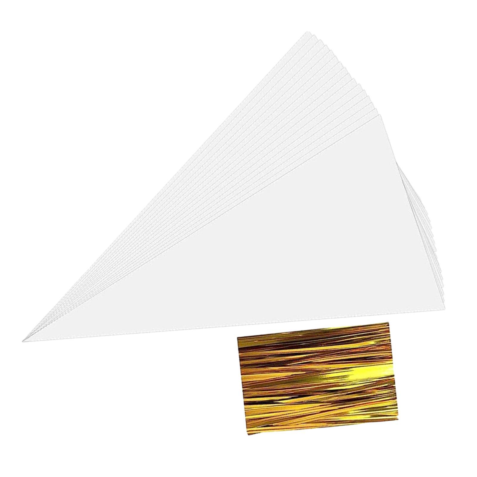 Transparent Cone Treat Bags Candy Gift Bag for Birthday Parties Thanksgiving
