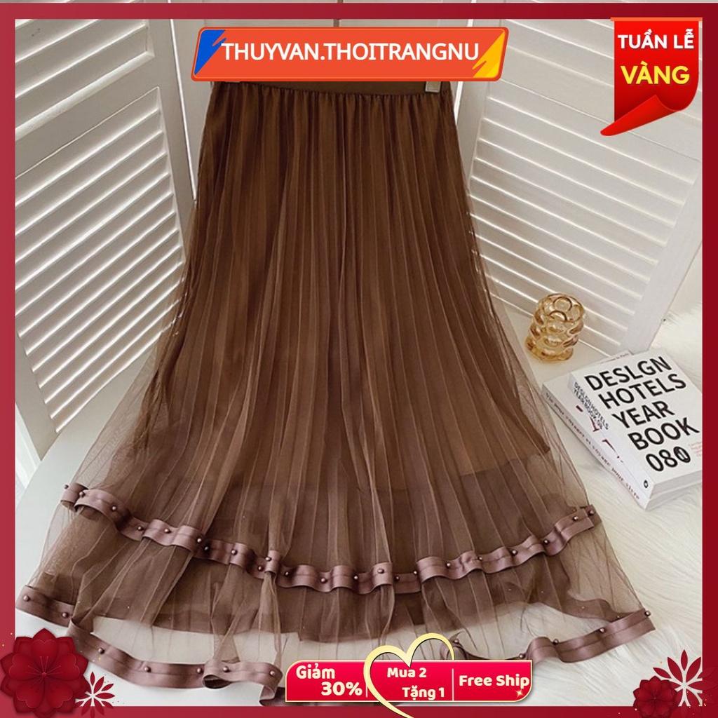 #5866 Chân váy xoè đính hạt lót bóng cực xinh