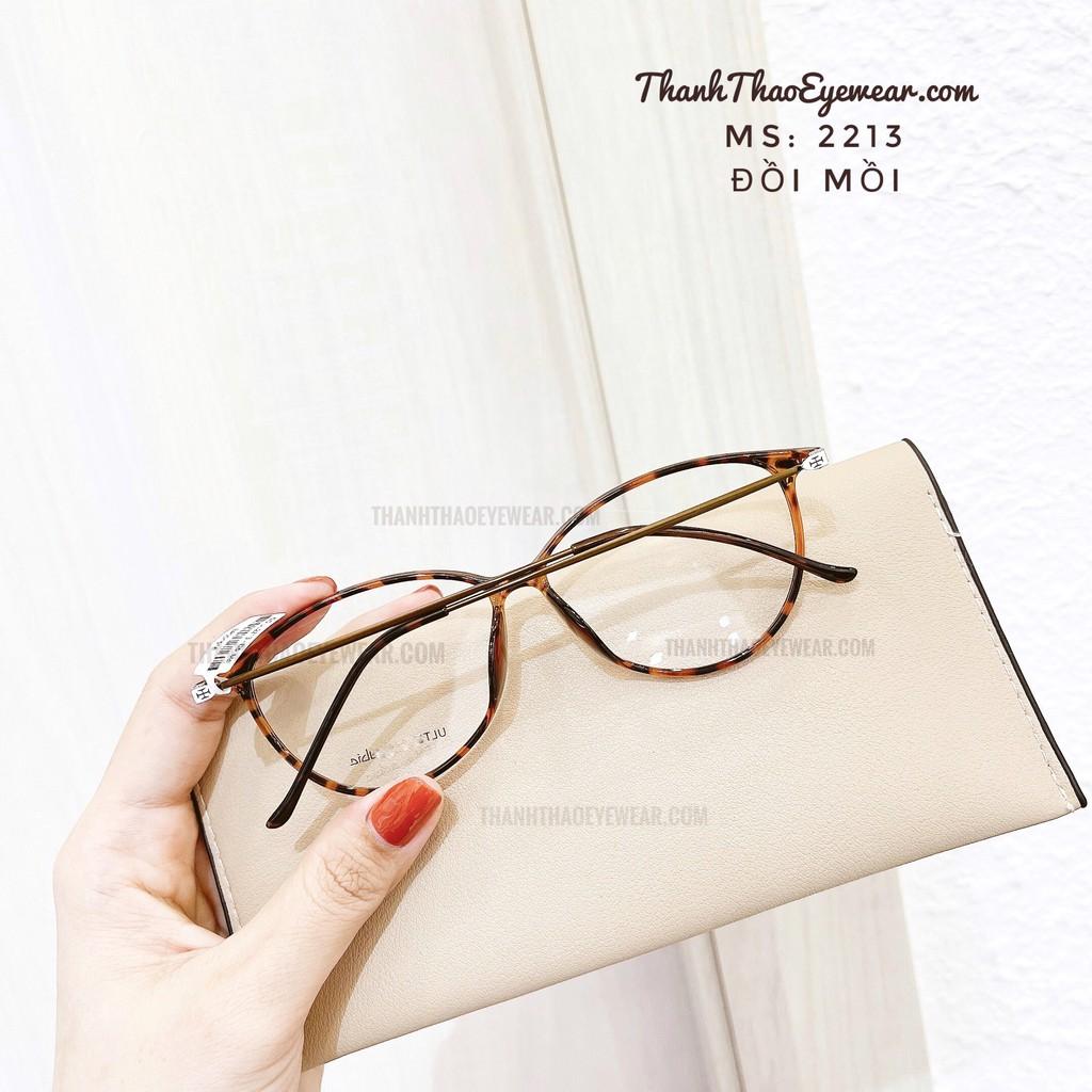 Kính Cận Mắt Mèo Mảnh Tăm 2213 Nhiều Màu Thời Trang Nữ Nhẹ Bền- ThanhThao Eyewear