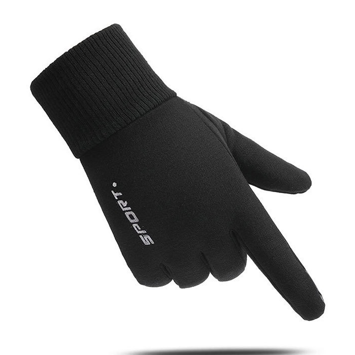 Găng tay tay nam đi xe máy mùa đông cảm ứng điện thoại lót nỉ lông ấm áp, lòng bàn tay chống trượt mẫu HOT