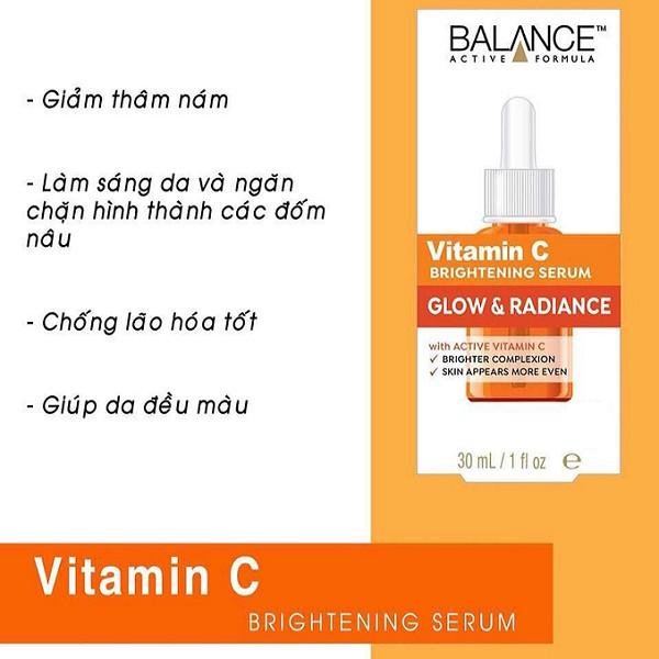 Tinh Chất mờ Thâm, Trắng Da Balance Active Formula Vitamin C Brightening Serum 30ml/60ml