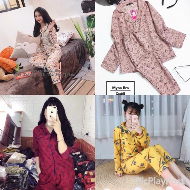 Bộ ngủ pijama tay dài quần dài