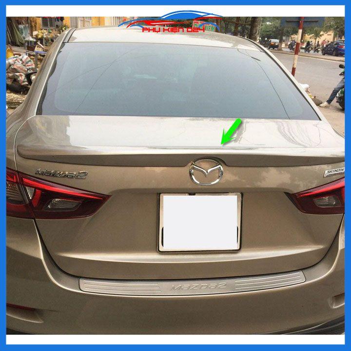 Đuôi gió sau xe liền cốp Mazda 2 Sedan 2015-2016-2017-2018-2019-2020-2021 hàng mộc chưa sơn