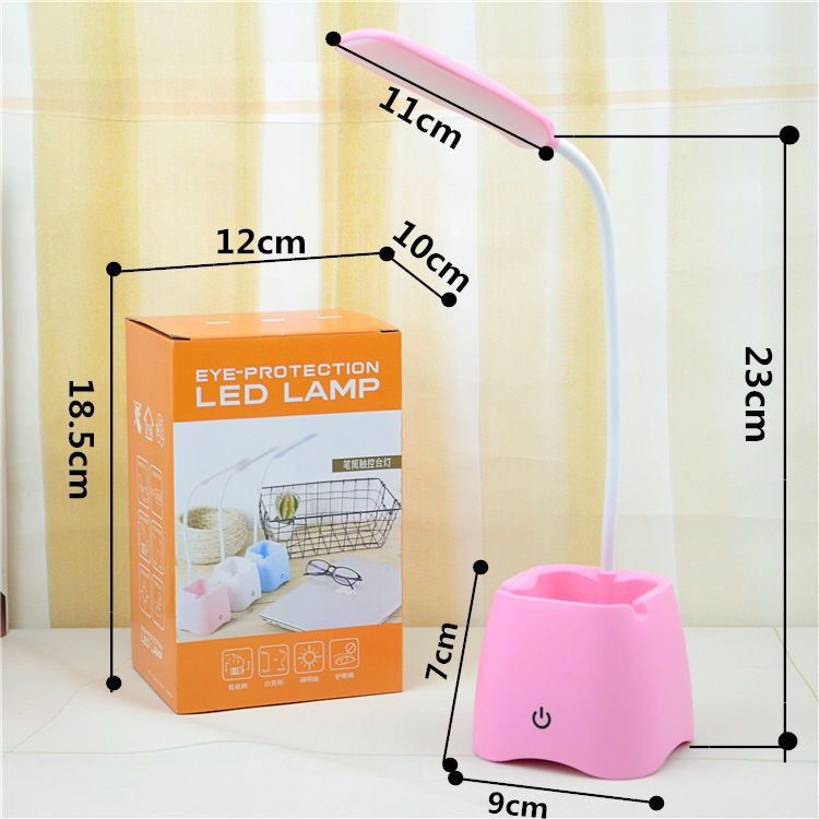 Đèn bàn học sinh 3 chế độ sáng, có ngăn để bút và khe để điện thoại