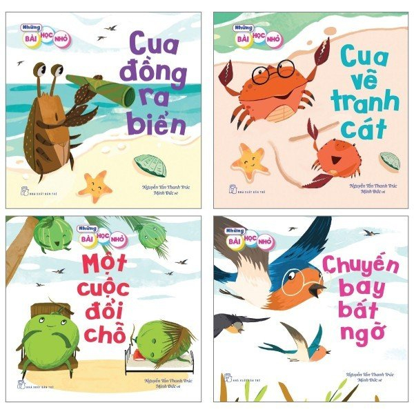 Combo Sách Những Bài Học Nhỏ - Chuyến Bay Bất Ngờ + Cua Đồng Ra Biển + Cua Vẽ Tranh Cát + Một Cuộc Đổi Chỗ