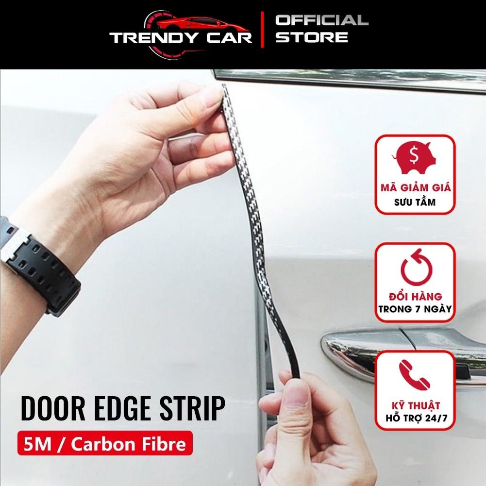 5 Mét Carbon Sợi Cửa Xe Ô Tô Chống Va Chạm Dây Ốp Lưng Sần Viền Cạnh Trầy Xước Bảo Vệ tạo Kiểu Trang Trí Xe Hơi