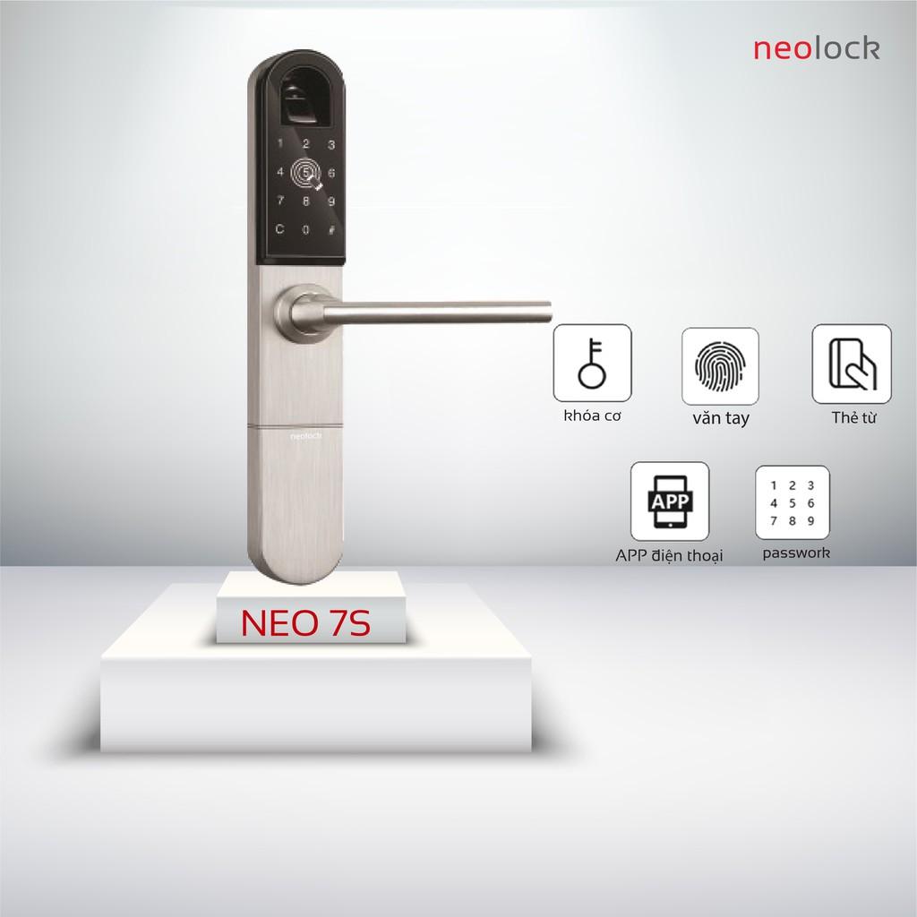 Khóa cửa vân tay thông minh cao cấp cho cửa nhôm xingfa, mở qua APP, thẻ từ, cấp mã mở khóa từ xa Neolock - NEO7S