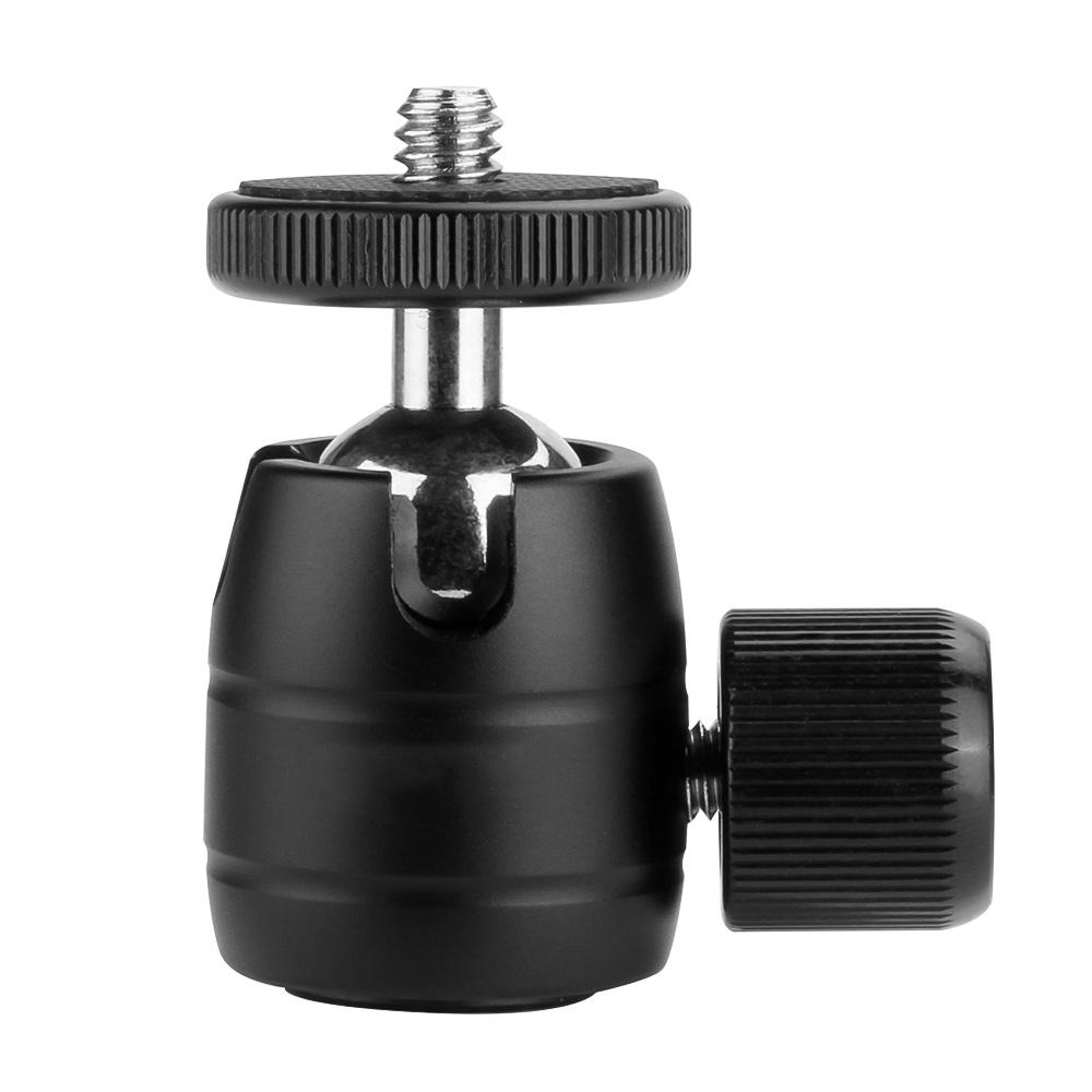 Đầu bi kim loại nhỏ 1/4 Giá treo vít 360 ° Phụ kiện chân máy