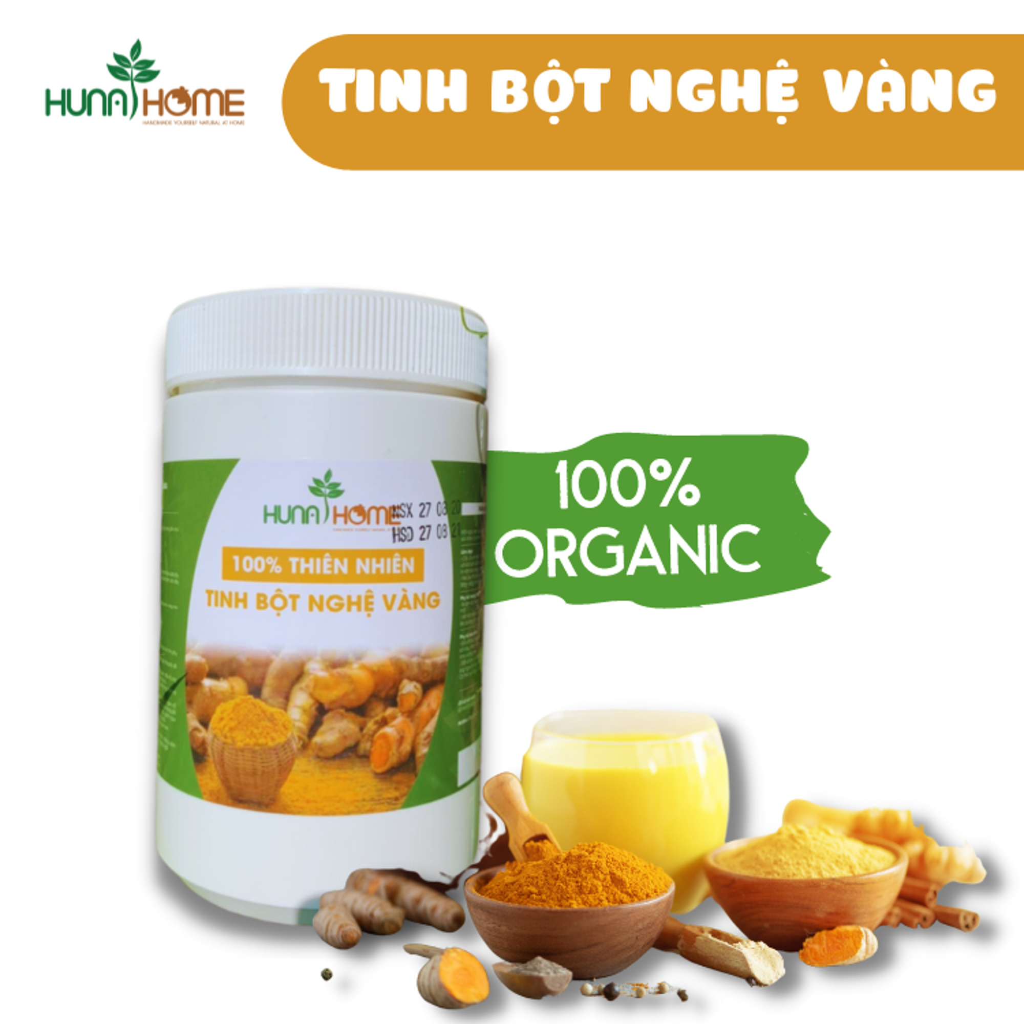 Tinh bột nghệ Huna'shome 500 gram