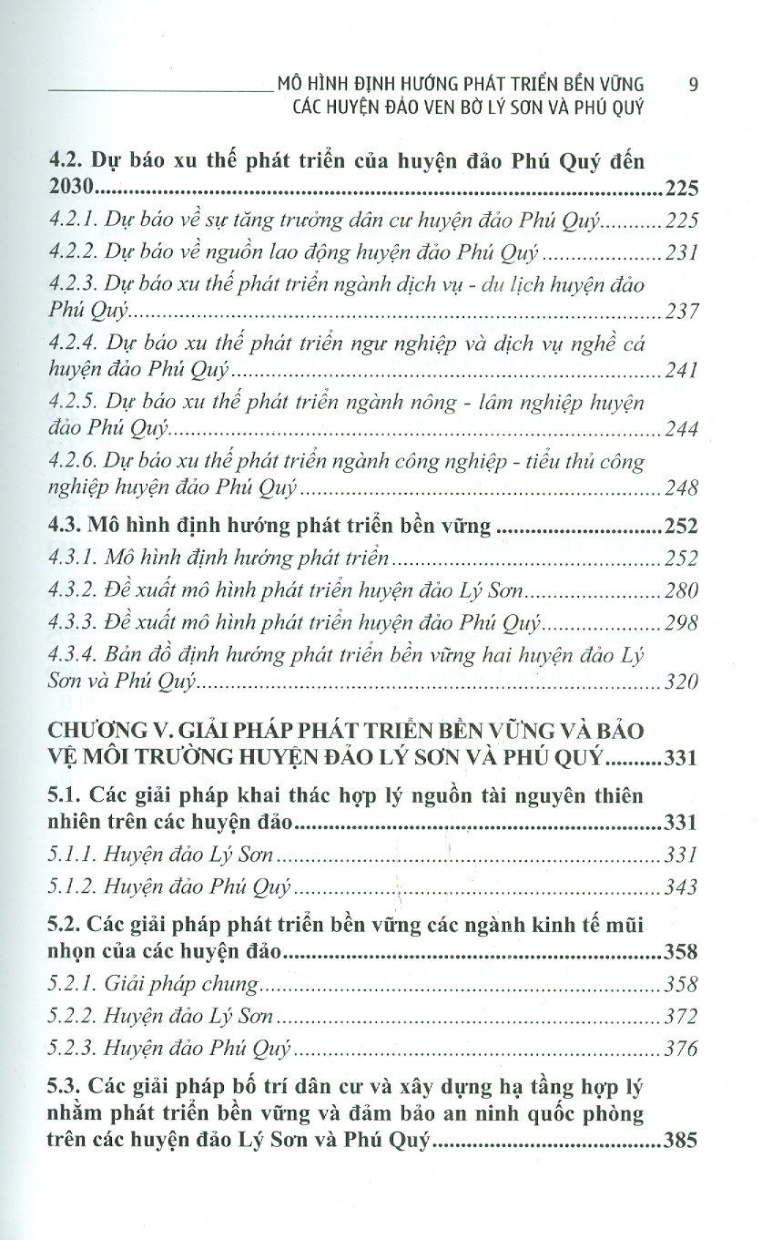 Mô Hình Định Hướng Phát Triển Bền Vững Các Huyện Đảo Ven Bờ Lý Sơn Và Phú Quý (Bìa Cứng)