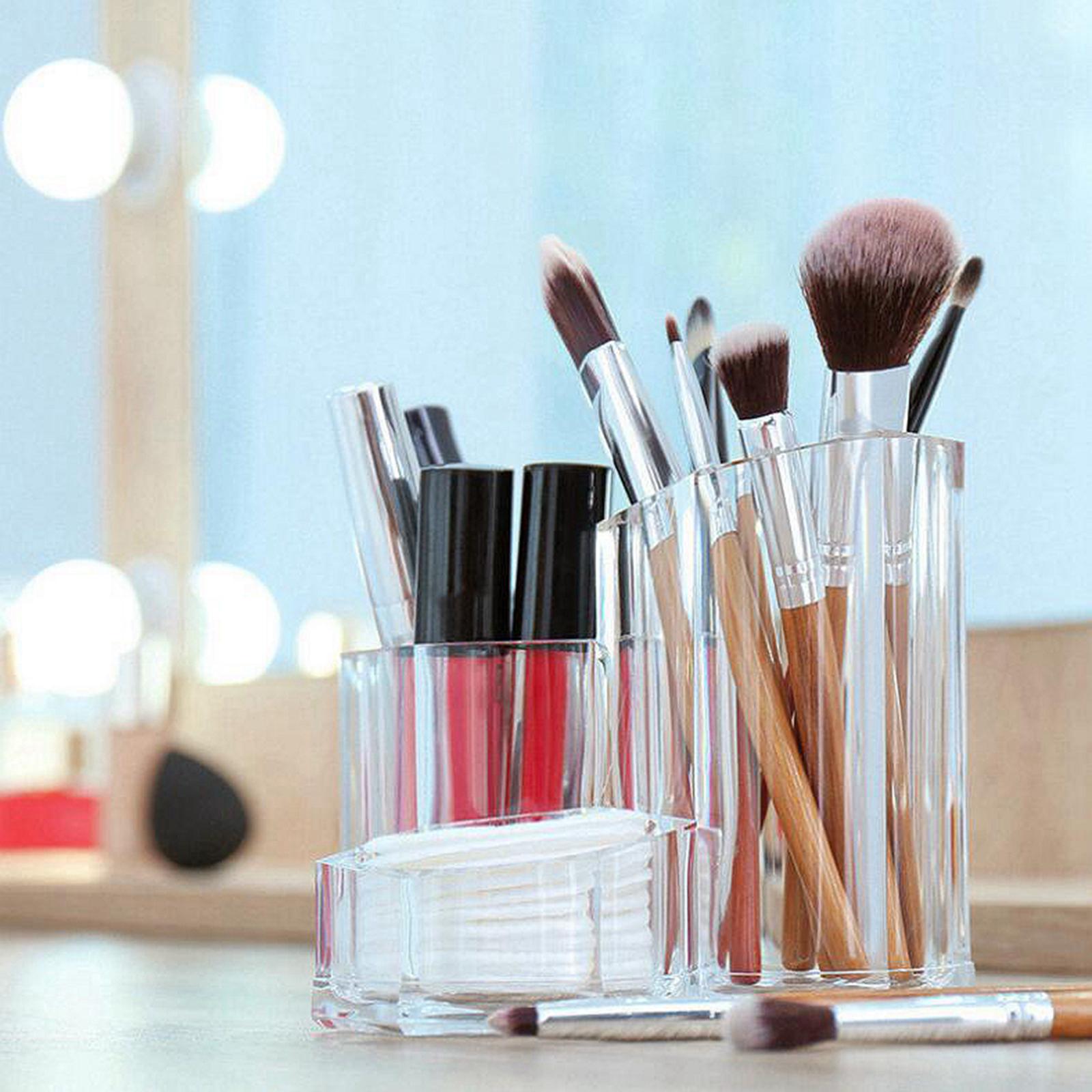 Clear Makeup Cosmetic Organizer Jewelry Brush Storage Box Acrylic Holder